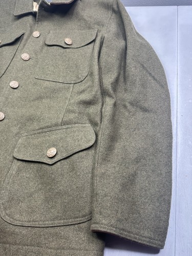 Cockpit USA Military Wool Blend Jacket Men's Sz XL. WWII Style Map Green Lucky - Picture 15 of 20
