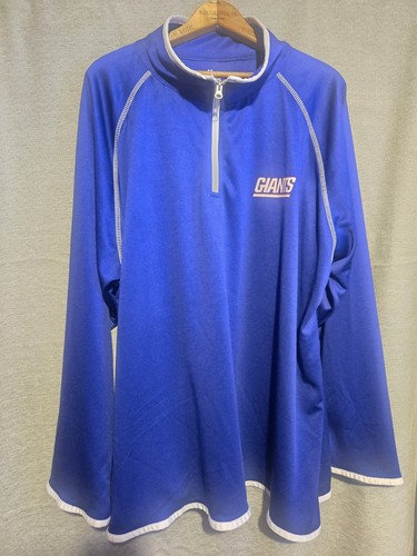 Pullover New York Giants 1/4 Cremallera Para Hombres 3XL Majestuoso NFL Azul Cuello Simulado - Imagen 1 de 8