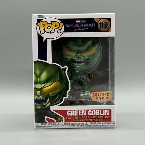 Funko Pop! Marvel #1168 Green Goblin Metallic Spider-Man Boxlunch Exclusive New