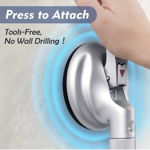 Safe and Stylish 17" Shower Grab Bar - Secure Suction Support for Seniors - Afbeelding 4 van 6