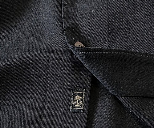 Camicia Tommy Bahama uomo XL nera ricamo fine elegante con bottoni manica corta - Foto 4 di 6
