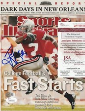 TED GINN JR  OHIO STATE BUCKEYES  JSA AUTH SPORTS ILLUSTRATED COVER SIGNED 8x10