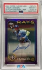 2024 TOPPS CHROME UPD JUNIOR CAMINERO RC PURPLE REF AUTO 246/250 PSA 8/ AUTO 10