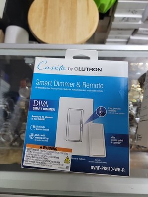 Lutron Diva Smart 150W LED Dimmer Switch - White (DVRF-PKG1D-WH-R)