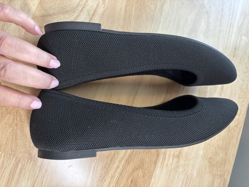 MIA Flats Womens 8 Black Brendy Knit Round Toe Slip On Shoes NEW Ballet Flats - Picture 3 of 8