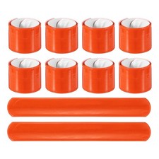 10Pcs Reflective Arm Bands, 8.7"High Visibility Bands, Orange  Arc 