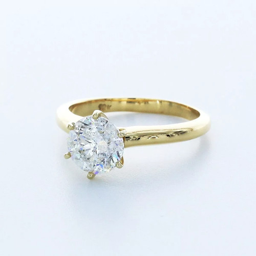 18K Gold Solitaire Engagement Ring Classic 1.81 CT Round Lab-Grown Diamond D SI2 - Picture 2 of 5