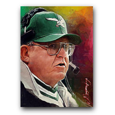 Buddy Ryan #3 Art Card Limited 18/50 Edward Vela Signed (Philadelphia Eagles)