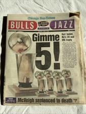 Vintage June 14, 1997 Chicago Sun-Times Newspaper Chicago Bulls “Gimme 5!” Vintage June 14, 1997 Chicago Sun-Times Newspaper Chicago Bulls “Gimme 5!”