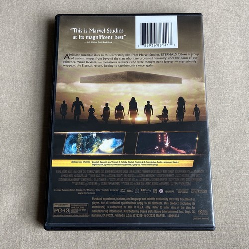 Eternals (DVD 2021) Marvel (MCU 26) Superhero Angelina Jolie Gemma Chan Nanjiani - Picture 2 of 8