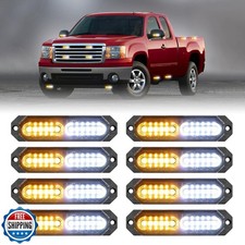 HLauto 1200T Emergency Strobe Grille Lights: 8pcs 12 LED Sync Feature Safety