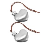 2Pcs Heart Shaped Hip Flasks Stainless Steel Wine Flask for Parties and Picnics