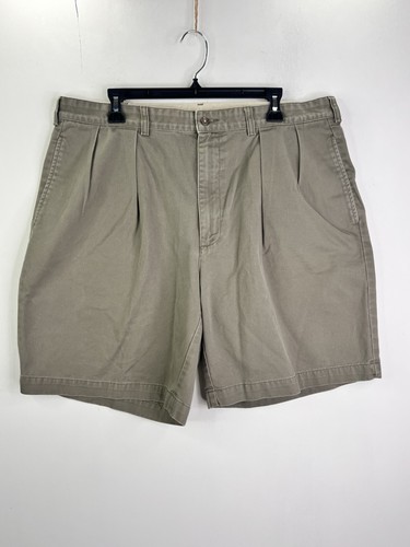 Vintage Polo Ralph Lauren Shorts Men's 36 Gray Pleated Preppy 8” Inseam - Picture 2 of 13