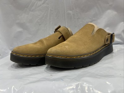 Dr Martens Zebzag Sandals Men's US 6 Tan Suede Round Toe Slip On Mule EBS1873