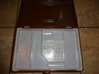 Vintage Wilson Wil-Hold Brown  Plastic Sewing Box 14"x9" with White Plastic Tray — photo 8