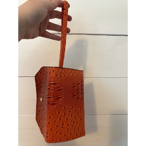 Burnt Orange Croc Print Tote Bag Handtasche - Bild 9 von 11