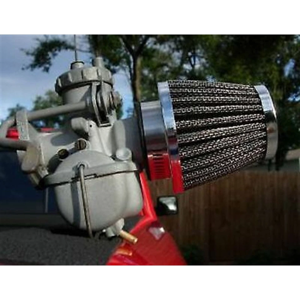 2FastMoto Clamp-On Round Tapered 39mm Chrome Mesh Air Filter Cleaner 23-5739 - Image 4 of 4