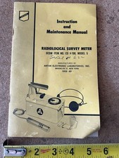 Vintage 1959-60 Anton Civil Defense CD V-700 Model 5 Geiger Counter Manual