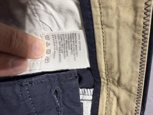 Nautica A Bit Trimmer Chino Hose Herren Größe 40X30 Marineblau Plissee - Bild 5 von 5