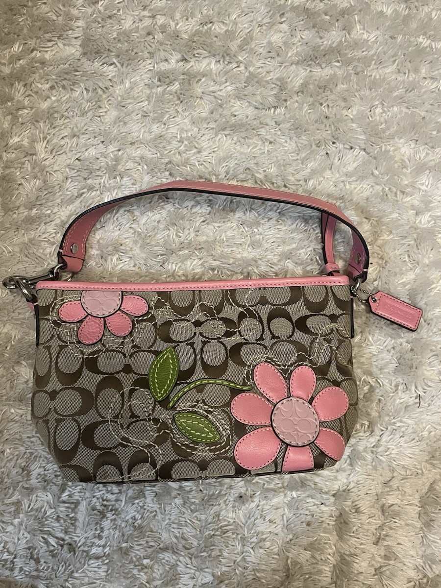バッグ Coach Signature Pink Bleecker Bag COACH F14724 Tote Bag Hand Bag Daisy Pink Signature Canvas
