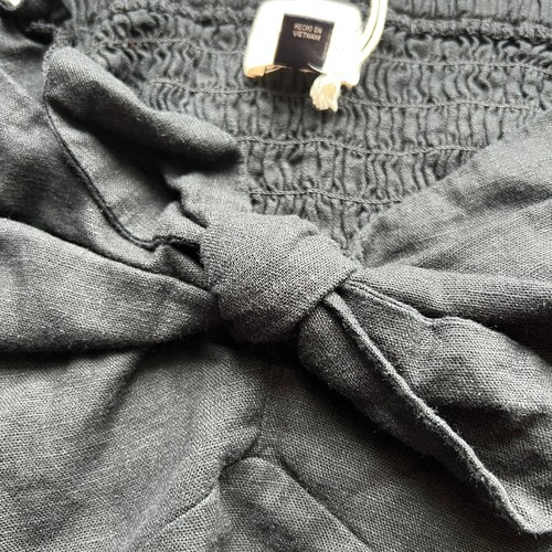 Universal Thread Women's Black Linen Tie-Front Cropped Tank Top - Size XL - NWT - Picture 4 of 7