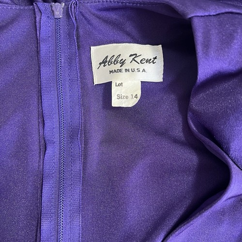 Vintage Abbey Kent Women’s Size 14 Purple Draped Embellished Cocktail Dress - Bild 5 von 8