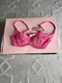 NWT Agent Provocateur Sachaa Underwire Bra Sz 32d & Panties Set