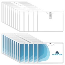 Name Tags with Clips and Printable Inserts Clip On Name Badges Customizable C...