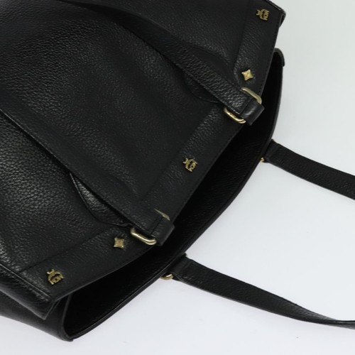 MCM Studs Tote Bag Leather Black Gold Auth 126948 - Picture 6 of 23