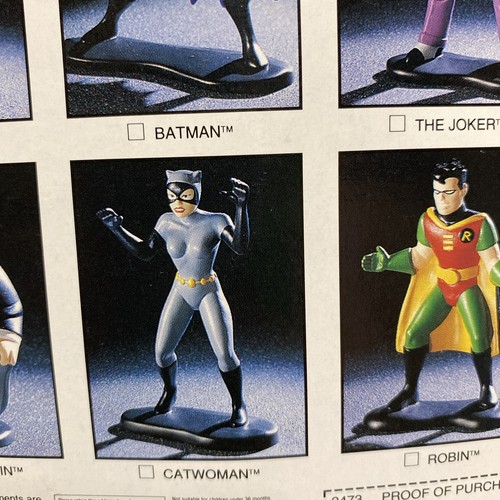 ERTL Catwoman Diecast Metal Figure 1993 Batman The Animated Series Sticker Read - Picture 7 of 9