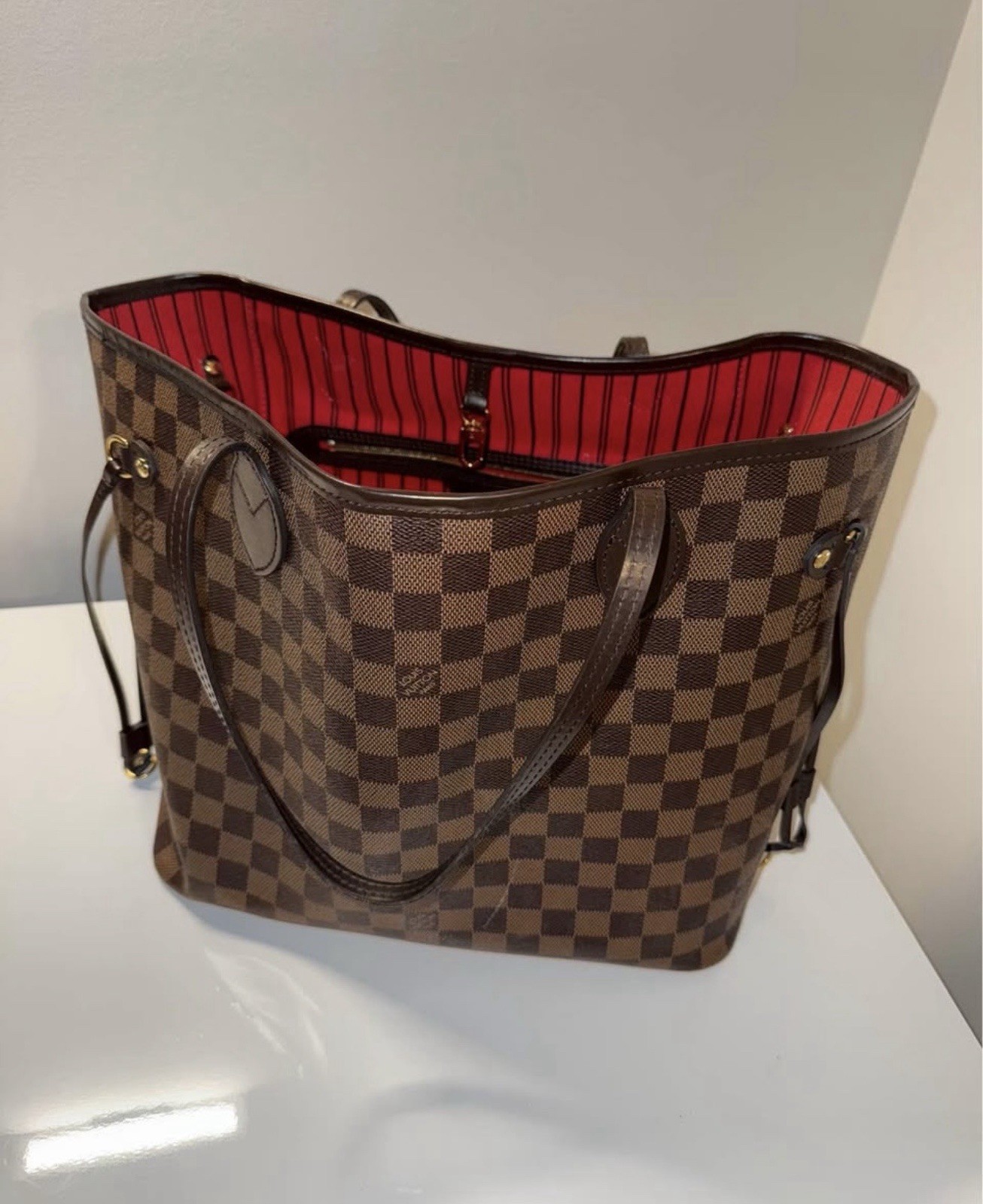 Louis Vuitton Neverfull Tote MM Brown Canvas