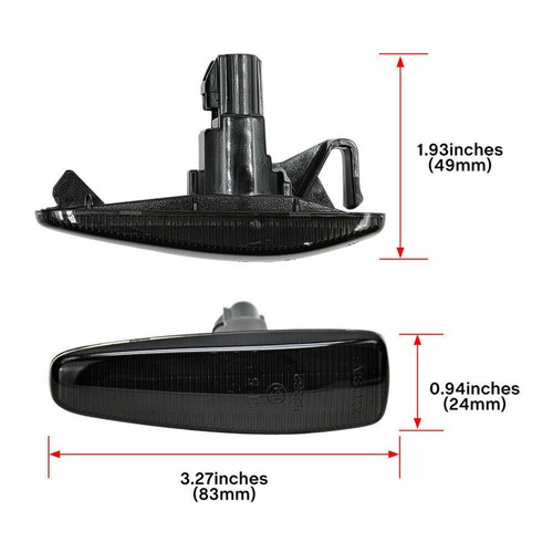 Amber Smoked LED Side Markers Compatible with For Mitsubishi Mirage 2014+ - Picture 7 of 11