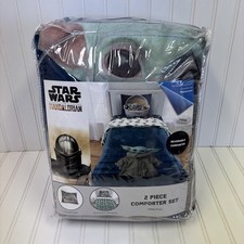 Star Wars Mandalorian Baby Yoda Reversible Twin/full Comforter Set Sham 72"X86"