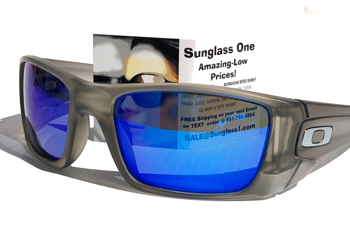 NEW Oakley FUEL CELL Matte Grey Ink POLARIZED Galaxy Blue Lens