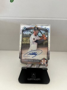 Kevin Alvarez 2025 Bowman Chrome 1st Bowman Auto 168/299 Speckle Refractor