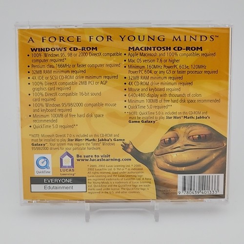 Scholastic - Star Wars Math - PC Game - Jabba's Game Galaxy - SEALED - Picture 2 of 3