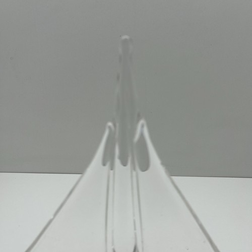 Vintage 8 "x 8,5" mundgeblasen Klarglas Segelboot Briefbeschwerer dekorativ - Bild 2 von 12