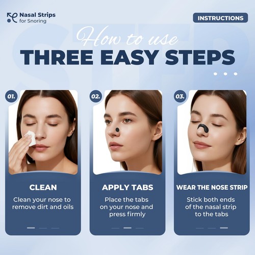 Nasenstreifen gegen Schnarchen | Extra starke Schnarchlösung Nasenstreifen | Impr... - Bild 5 von 7