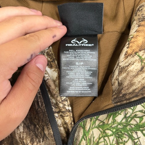 Realtree Jacket Mens Small Edge Camo Habit Scent Control Hunting Hooded Full Zip - Picture 3 of 8