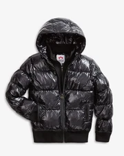 Appaman Shiny Black Flurry Coat Core Collection Puffer Jacket Hooded Insulated 3