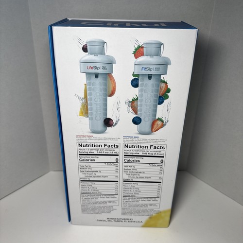Cirkul 22oz Plastic Water Bottle Starter Kit - Blue Lid & 2 Flavor Cartridges - Picture 4 of 5