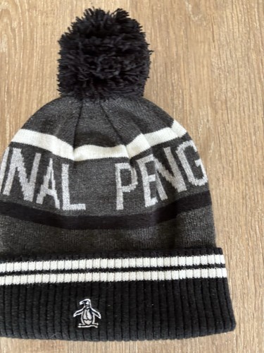 Original Penguin Grey/Black/White Beanie Hat for Men - One Size - Picture 4 of 6