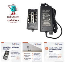 4 Port PoE Injector - Gigabit Passive Power Over Ethernet with 48V 48W Power...