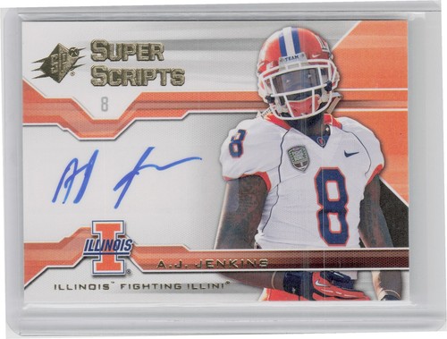 2012 SPx A.J. Jenkins AU #SS-AJ Illini Super Scripts Autographs - Picture 1 of 2