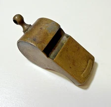 WW2 Military Police Vintage Regulation US Army Brass Whistle MADE IN USA