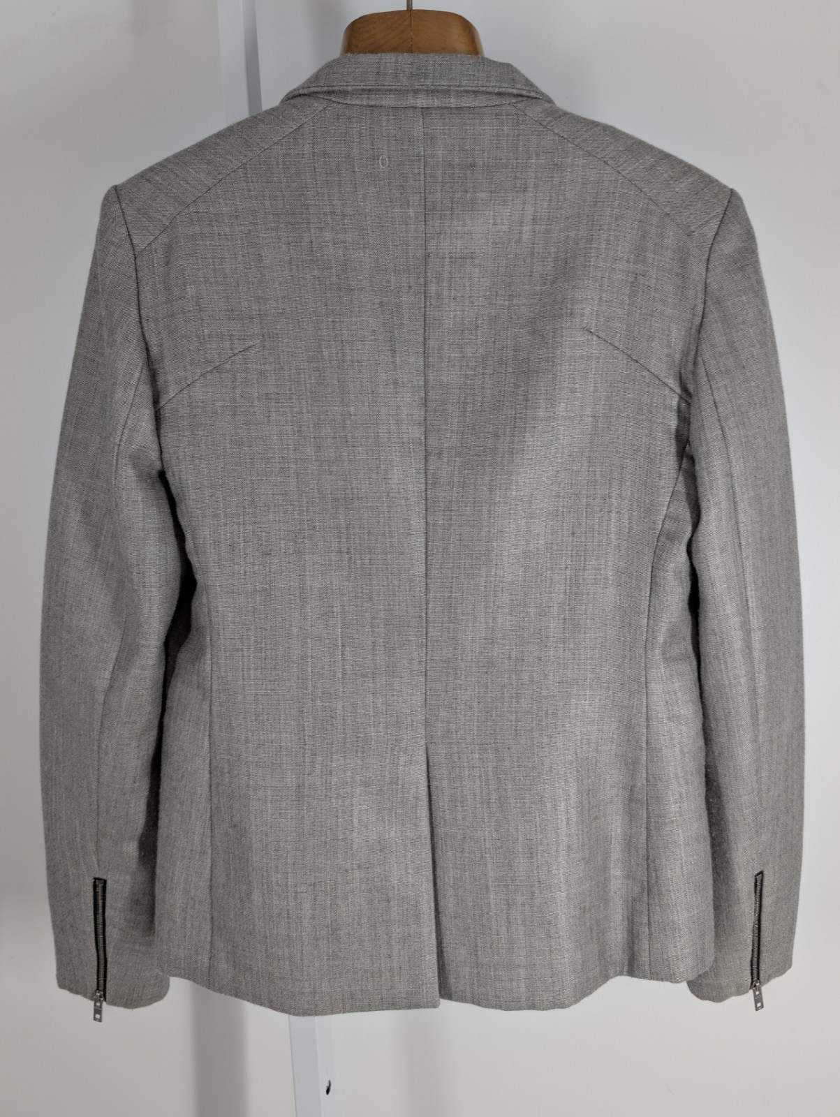 Rag Bone Gray Moto Blazer Single Button Tux Sport… - image 3