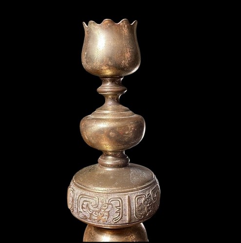 Vintage Tall Candleholders with 3-Leg Base Vintage Japanese Candlestick Holder - 第 2/8 張圖片