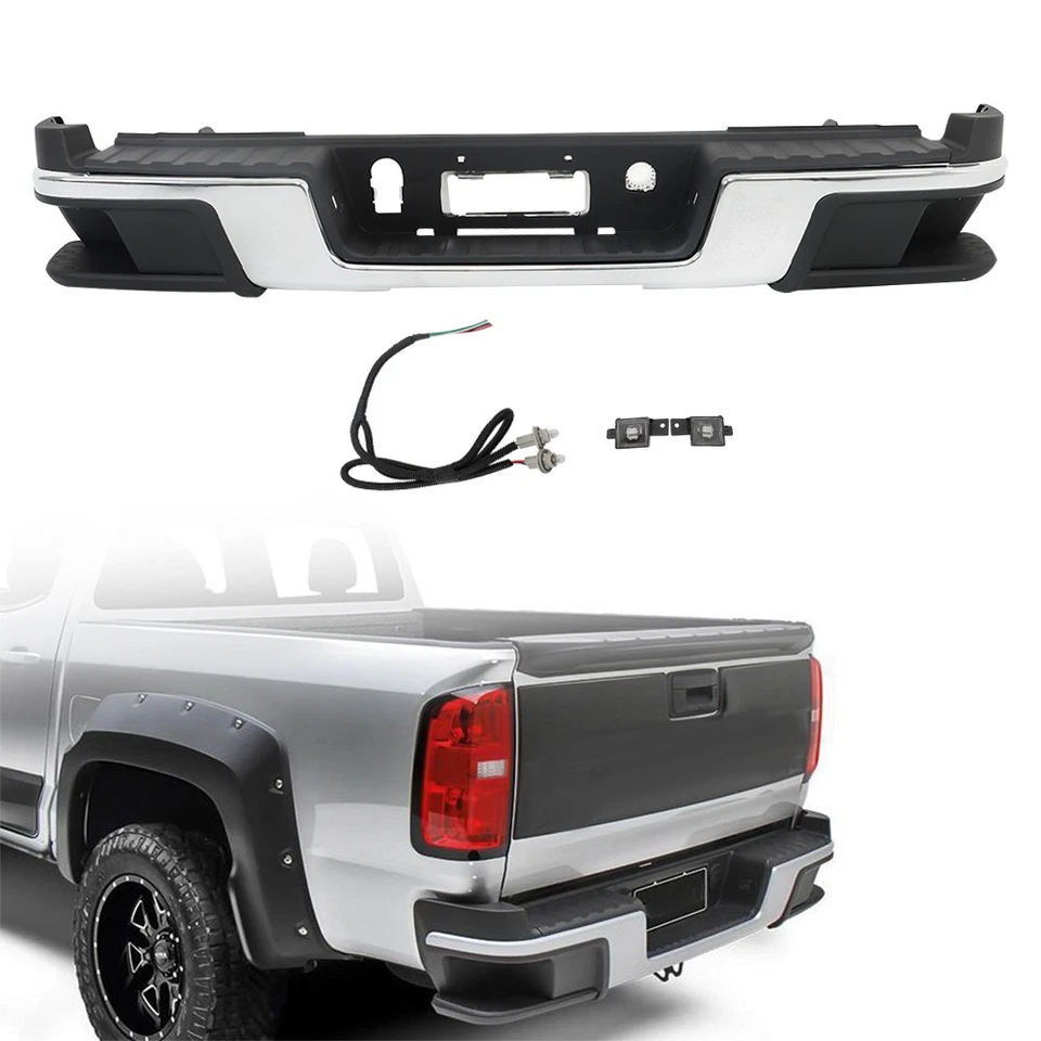 Conjunto de parachoques trasero para Chevy Colorado GMC Canyon 2015-2022 2016 sin estacionamiento Foto 2 de 4