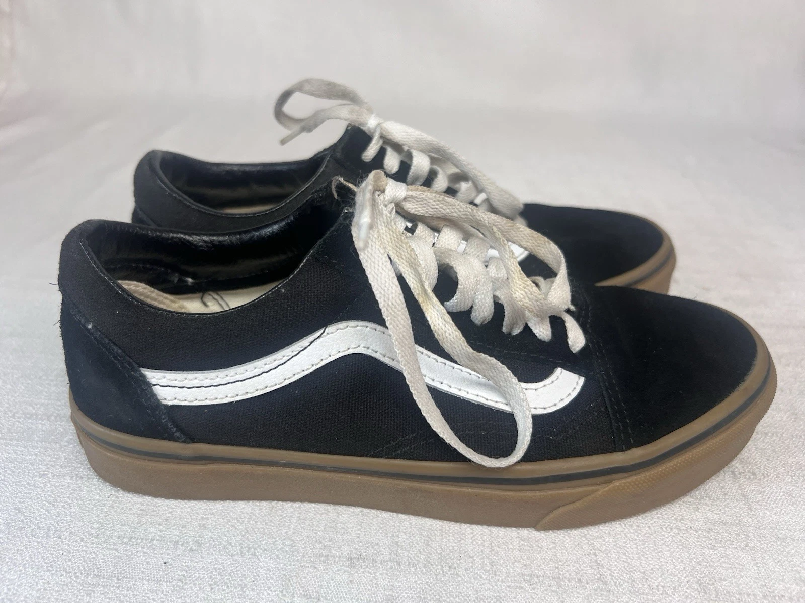 Scarpe sneakers casual Vans uomo Off The Wall 500714 nero suola marrone misura 8W 6 5M