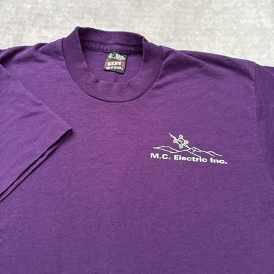 Vintage M.C. Electric Inc Shirt Mens M Mountains Company Logo
